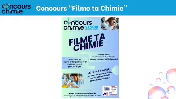 1ère Cérémonie du concours "FILME TA CHIMIE" 